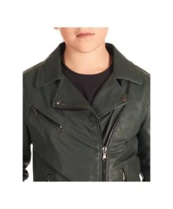 Chiodo Baby Naturlischeleder Bikerjacke Grün Fur Kinder Unisex -D’ARIENZO Verkäufe Chiodo baby naturlischeleder bikerjacke gr n fur kinder unisex 2
