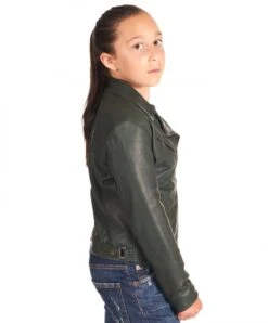 Chiodo Baby Naturlischeleder Bikerjacke Grün Fur Kinder Unisex -D’ARIENZO Verkäufe Chiodo baby naturlischeleder bikerjacke gr n fur kinder unisex 3