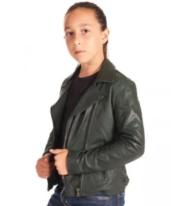 Chiodo Baby Naturlischeleder Bikerjacke Grün Fur Kinder Unisex -D’ARIENZO Verkäufe Chiodo baby naturlischeleder bikerjacke gr n fur kinder unisex 5