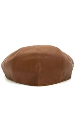 Braune Herrenmütze Ledercap Vintage Visier Mit Druckknopf 12 Braune Herrenmütze Ledercap Vintage Visier Mit Druckknopf -D’ARIENZO Verkäufe Flatcap aus vintage leder herren barett mit visier echtes leder braune Palermo 3