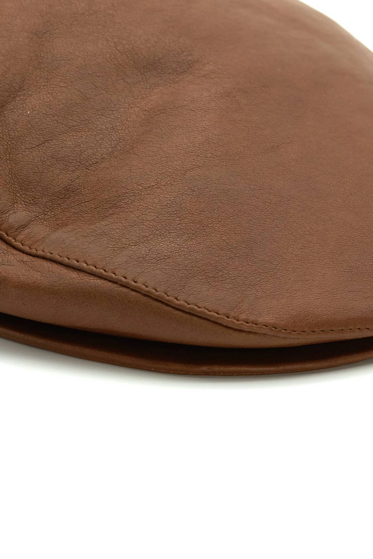 Braune Herrenmütze Ledercap Vintage Visier Mit Druckknopf 8 Braune Herrenmütze Ledercap Vintage Visier Mit Druckknopf – Bild 8