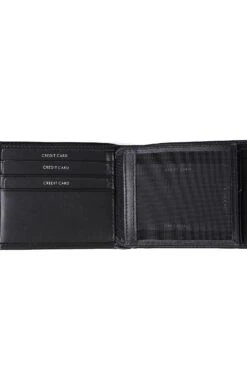 Klassische Schwarze Kompakte Leder-Geldbörse Mit Zwei Faltklappen -D’ARIENZO Verkäufe Geldb rsen leder Kompact Kartenhalter M nzgeldb rse echtes leder schwarz Larry 5