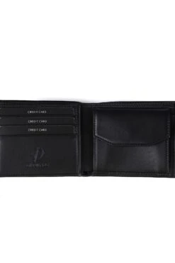 Klassische Schwarze Kompakte Leder-Geldbörse Mit Zwei Faltklappen -D’ARIENZO Verkäufe Geldb rsen leder Kompact Kartenhalter M nzgeldb rse echtes leder schwarz Larry 6