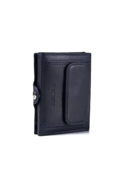 Blaue Leder-Geldbörse Mit Dreifacher Vordertasche -D’ARIENZO Verkäufe Geldb rsen leder Kompact Kartenhalter M nzgeldb rse vintage echetes leder blaue Kyle 3