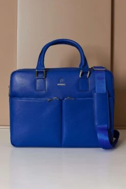 Hellblaue Laptop Aktentasche Aus Leder Doppelte Fronttasche -D’ARIENZO Verkäufe Laptop Aktentasche leder Schultertasche echtes leder hellblaue Justin 10