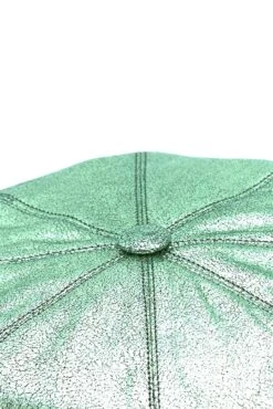 Hellgrün Damen Lederhut Laminierter Leder Barett Mit Visier -D’ARIENZO Verkäufe Lederhut fur frauen leder kappe echtes leder hellgrun Taormina 9