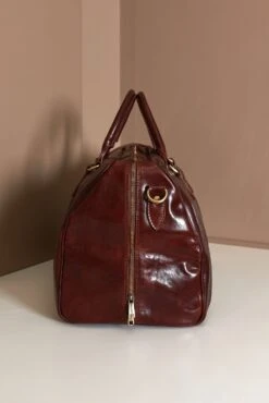 Braune Reisetasche Aus Leder Mit Klappgriff -D’ARIENZO Verkäufe Reisetasche Leder Schultertasche echtes leder braune Morris 4