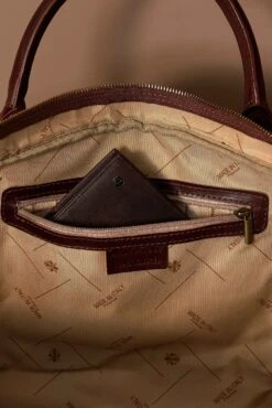 Braune Reisetasche Aus Leder Mit Klappgriff -D’ARIENZO Verkäufe Reisetasche Leder Schultertasche echtes leder braune Morris 7