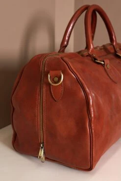 Lederfarben Reisetasche Aus Leder Mit Klappgriff -D’ARIENZO Verkäufe Reisetasche Leder Schultertasche echtes leder lederfarben Morris 2