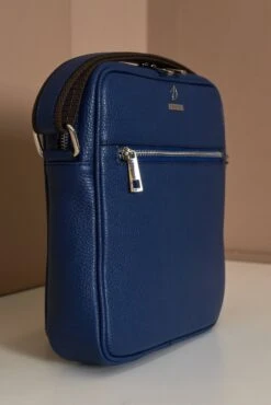 Blaue Umhängetasche Aus Leder Mit Schultergurt -D’ARIENZO Verkäufe Umhangetasche leder mit Schultergurt vinatge echtes leder blaue Lucas 6