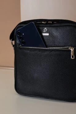 Schwarze Umhängetasche Aus Leder Mit Schultergurt -D’ARIENZO Verkäufe Umhangetasche leder mit Schultergurt vinatge echtes leder schwarze Lucas 4