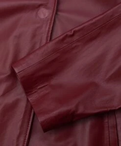 Burgunder Lederjacke Mit 3/4 ärmligen Weichen Nappalederärmeln -D’ARIENZO Verkäufe f200bis burgunder farbe lederjacke mit 34 rmligen weichen nappaleder rmeln 5