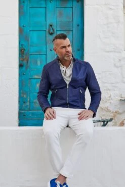 Bluette Naturleder Lacke Biker Lammleder Glatter Effekt -D’ARIENZO Verkäufe herren lederjacke bikerlederjacke echtes leder bluette Ted 2