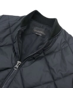 Bomberjacke Aus Schwarzem Leder Und Schwarze Stoff -D’ARIENZO Verkäufe herren lederjacke daunenbomber echtes leder schwarz Alex Tex 4