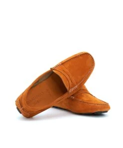 Orange Wildleder Mokassin Schuh Für Männer -D’ARIENZO Verkäufe herren lederschuhe mokassin wildleder echtes leder orange Capri 5
