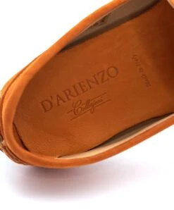 Orange Wildleder Mokassin Schuh Für Männer -D’ARIENZO Verkäufe herren lederschuhe mokassin wildleder echtes leder orange Capri 6