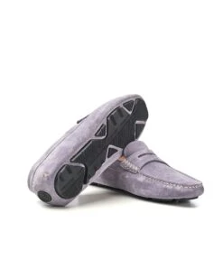 Perlgraue Wildleder Mokassin Schuh Für Männer -D’ARIENZO Verkäufe herren lederschuhe mokassin wildleder echtes leder perlgraue Capri 5