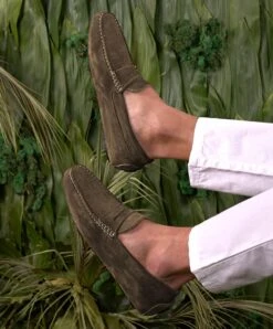 Taupe Wildleder Mokassin Schuh Für Männer