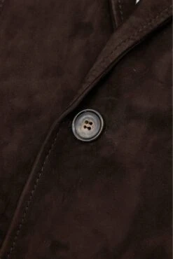 Braune Blazer Aus Wildleder Mit Zwei Knöpfe -D’ARIENZO Verkäufe klassische wildlederjacke herren blazer echtes leder braune Luke 12