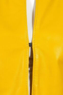 Gelbe Kurze Jacke Aus Naturleder Mit Runder Kragen 19 Gelbe Kurze Jacke Aus Naturleder Mit Runder Kragen -D’ARIENZO Verkäufe kurze lederjacke bolero echtes leder gelbe Miss 9
