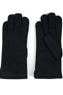 Schwarze Schaffellhandschuhe Für Damen In Merinoqualität -D’ARIENZO Verkäufe lammfell handschuhe herren warme handschuhe echtes leder schwarz Salima 3