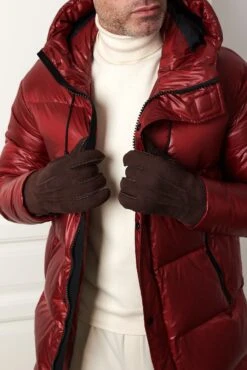 Dunkelbraune Schaffellhandschuhe Für Herren In Merinoqualität -D’ARIENZO Verkäufe lammfell handschuhe herren warme handschuhe echtes leder schwarz Thor 11