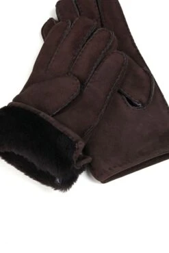 Dunkelbraune Schaffellhandschuhe Für Herren In Merinoqualität -D’ARIENZO Verkäufe lammfell handschuhe herren warme handschuhe echtes leder schwarz Thor 14