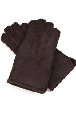 Dunkelbraune Schaffellhandschuhe Für Herren In Merinoqualität -D’ARIENZO Verkäufe lammfell handschuhe herren warme handschuhe echtes leder schwarz Thor 15