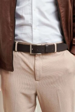 Braune Leder Gürtel Herren Kalbsleder Mit Silberfarbener Schließe 9 Braune Leder Gürtel Herren Kalbsleder Mit Silberfarbener Schließe -D’ARIENZO Verkäufe leder gurtel herren echtes kalbsleder braune Martin 4