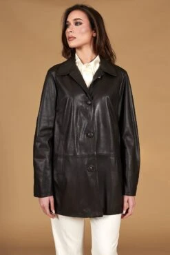 Braune Lederjacke übergroße Version 14 Braune Lederjacke übergroße Version -D’ARIENZO Verkäufe leder jacke damen ubergro e echtes leder braune Wag 3