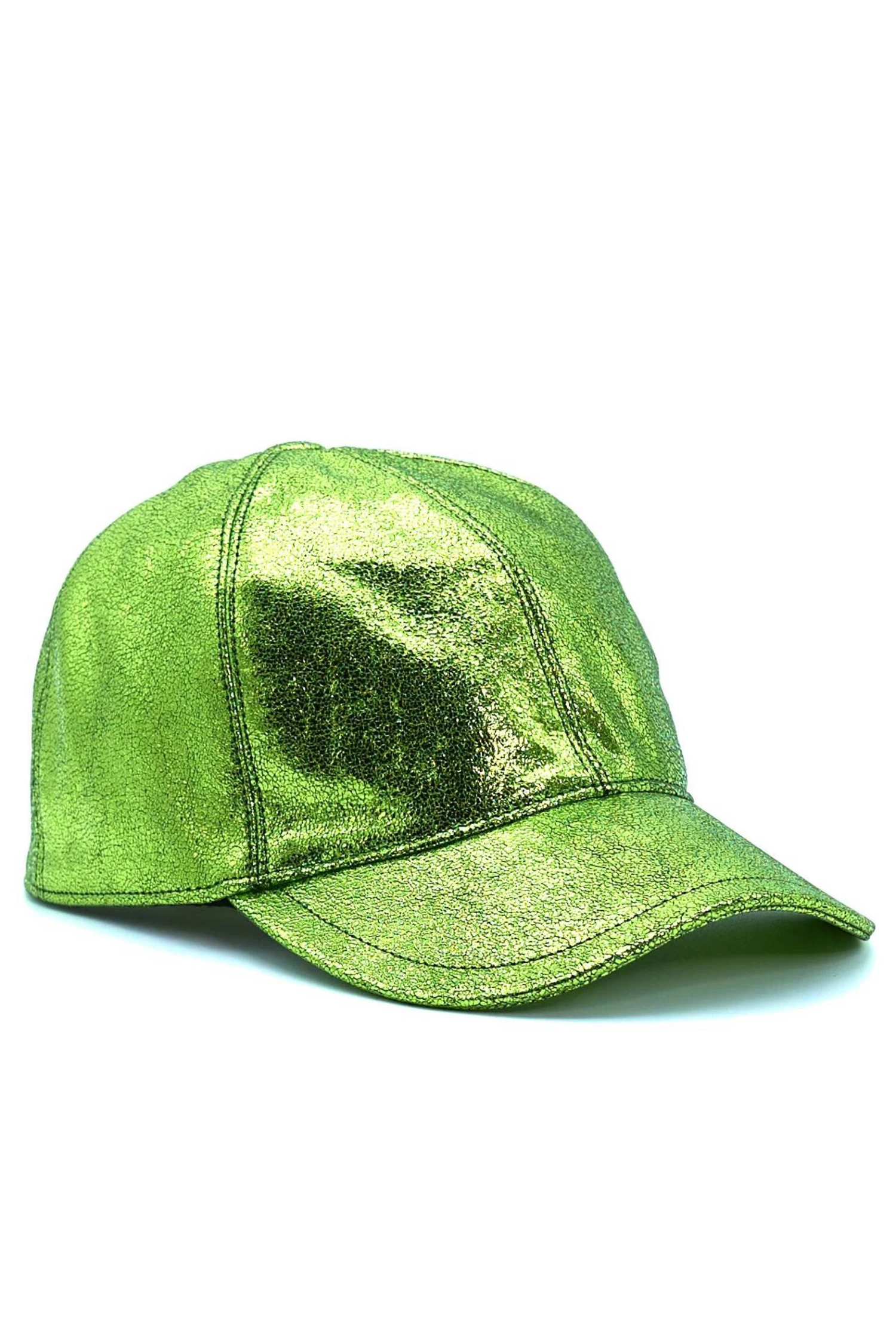 Grüne Unisex Ledercap Leder Kappe Verstellbarer Klettverschluss 4 Grüne Unisex Ledercap Leder Kappe Verstellbarer Klettverschluss – Bild 4