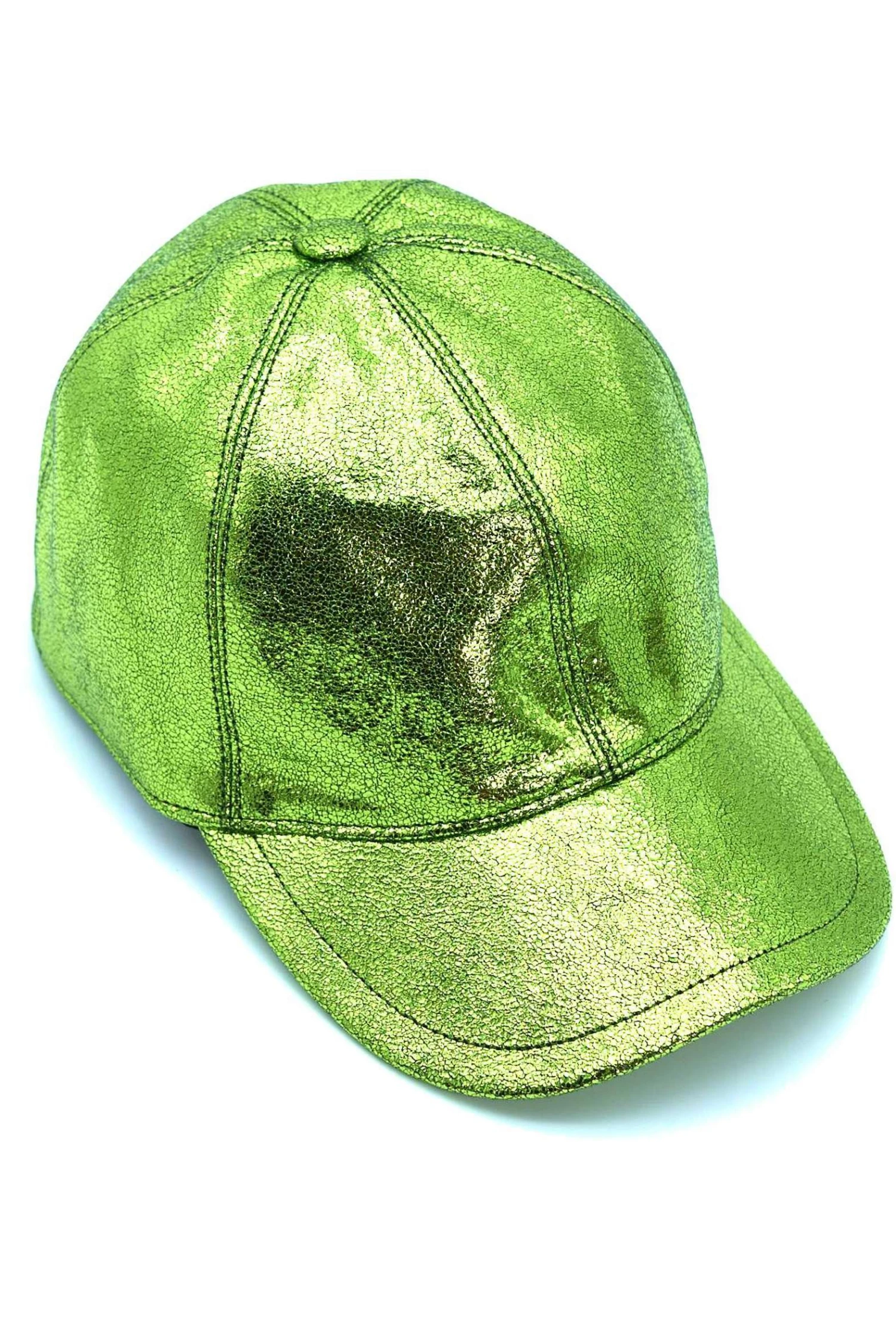 Grüne Unisex Ledercap Leder Kappe Verstellbarer Klettverschluss 5 Grüne Unisex Ledercap Leder Kappe Verstellbarer Klettverschluss – Bild 5