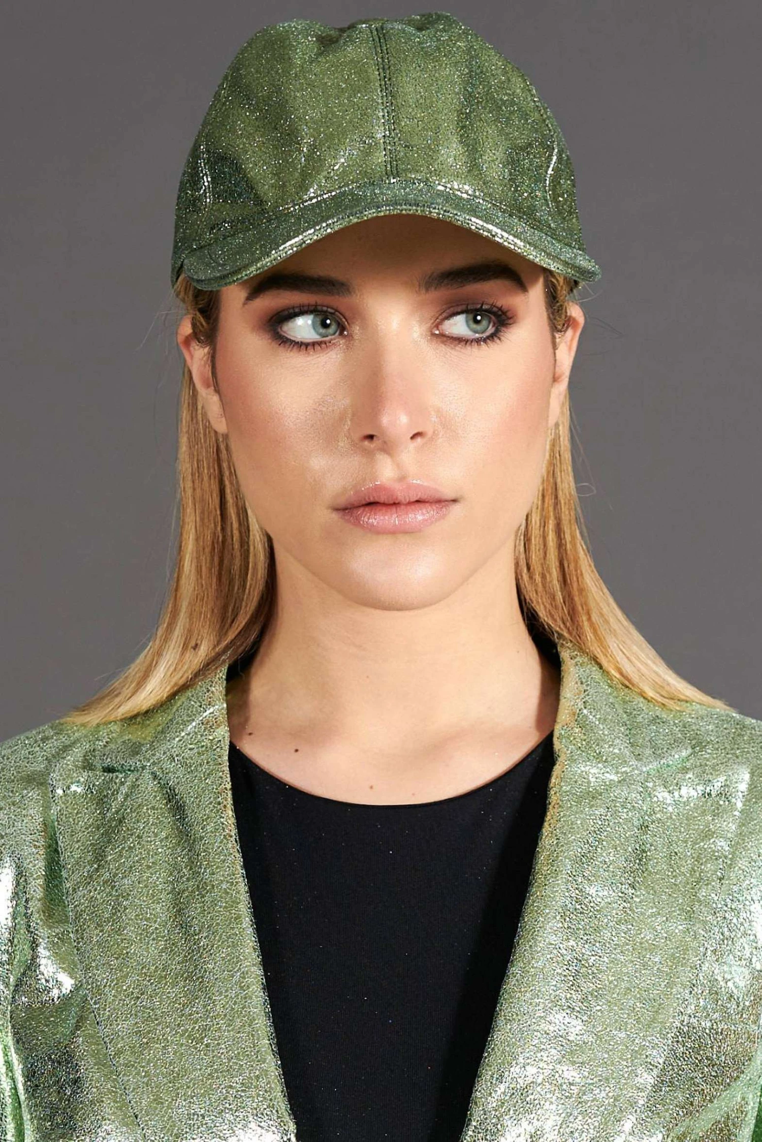 Hellgrün Unisex Ledercap Leder Kappe Verstellbarer Klettverschluss 3 Hellgrün Unisex Ledercap Leder Kappe Verstellbarer Klettverschluss – Bild 3