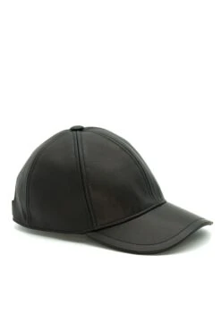 Schwarze Unisex Ledercap Kappe Verstellbarer Klettverschluss -D’ARIENZO Verkäufe ledercap unisex kappe mit visier echtes leder schwarze Boston 12