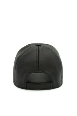 Schwarze Unisex Ledercap Kappe Verstellbarer Klettverschluss -D’ARIENZO Verkäufe ledercap unisex kappe mit visier echtes leder schwarze Boston 13