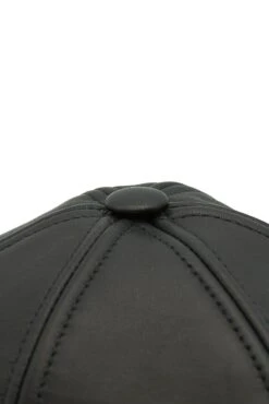 Schwarze Unisex Ledercap Kappe Verstellbarer Klettverschluss -D’ARIENZO Verkäufe ledercap unisex kappe mit visier echtes leder schwarze Boston 15