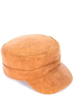 Lederfarben Lederhut Mit Italienischem Vasco Rock Visier -D’ARIENZO Verkäufe lederhut italienischen Rockstil mit visier echtes leder hellbraune Modena 2