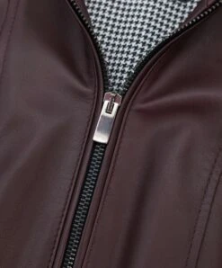 Burgunder Lederjacke Lammleder Koreanisches Kragen -D’ARIENZO Verkäufe lederjacke fur frauen biker echtes leder burgunder Vale 6