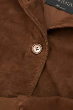 Braune Wildlederjacke Bomberjacke Mit Knöpfen -D’ARIENZO Verkäufe lederjacke fur frauen bomberjacke echtes leder braune Faty 14