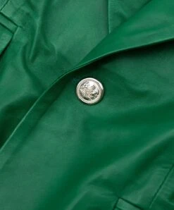 Grüne Blazer Naturleder Ein-Knopf-Verschluss -D’ARIENZO Verkäufe lederjacke fur frauen lederblazer echtes leder Gr n Astrid 12
