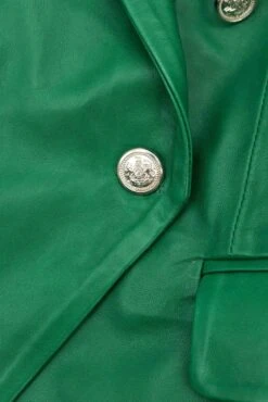 Grüne Lederblazer Doppelreihiger Verschluss Naturleder -D’ARIENZO Verkäufe lederjacke fur frauen lederblazer echtes leder Gr ne Kelly 13