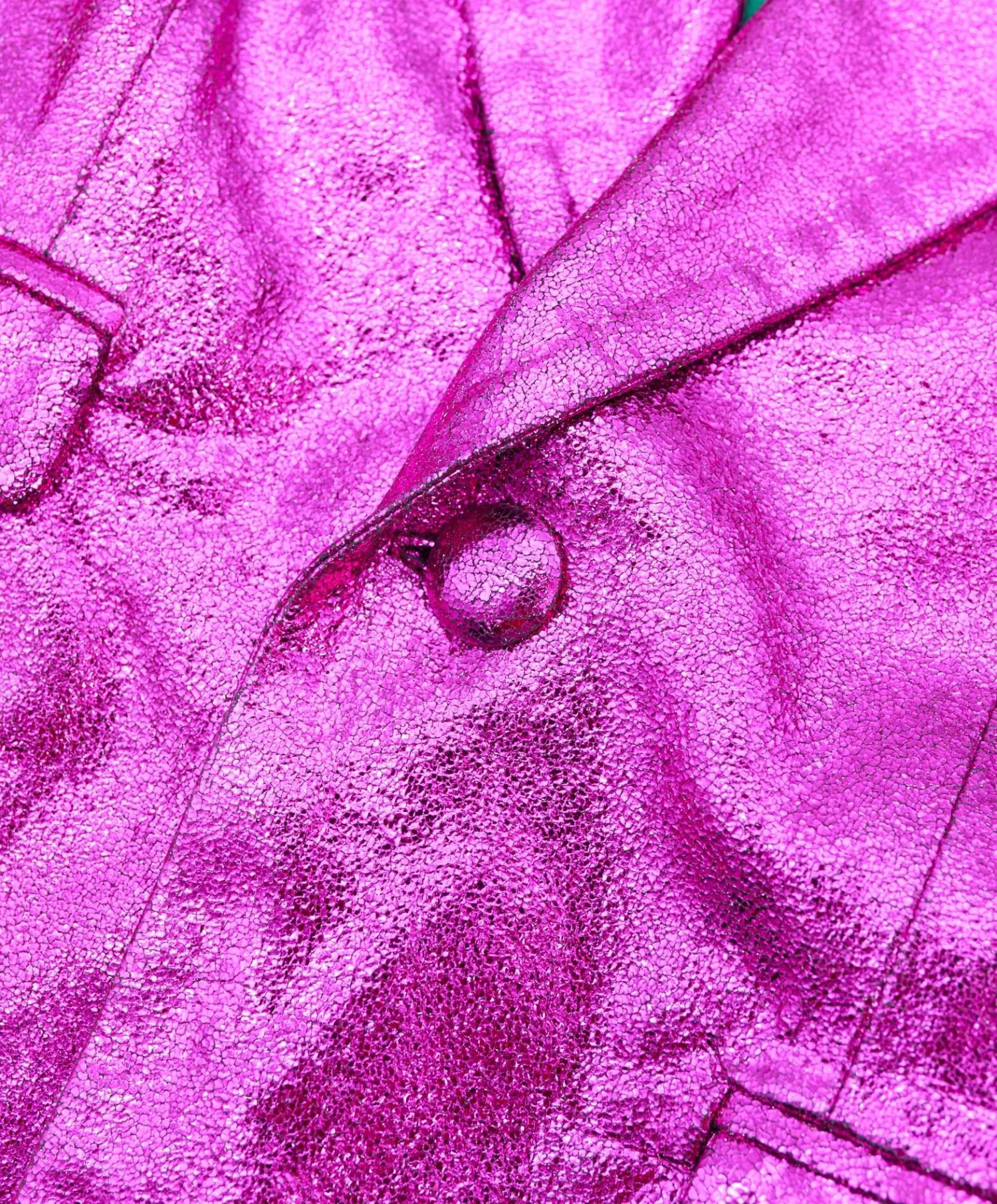 Violett Laminierte Lederblazer Einen Knopf Glatte-effekt 7 Violett Laminierte Lederblazer Einen Knopf Glatte-effekt – Bild 7