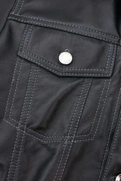 Schwarze Bikerlederjacke Knöpfen Und Hemdkragen 33 Schwarze Bikerlederjacke Knöpfen Und Hemdkragen -D’ARIENZO Verkäufe lederjacke fur herren bikerjacke echte leder schwarze Akyo 15