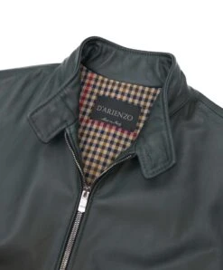 Bomber Grüne Naturleder Jacke Koreanische Kragen Mit Knöpfen 16 Bomber Grüne Naturleder Jacke Koreanische Kragen Mit Knöpfen -D’ARIENZO Verkäufe lederjacke fur manner bomberjacke echtes leder grune farbe Andrea 5