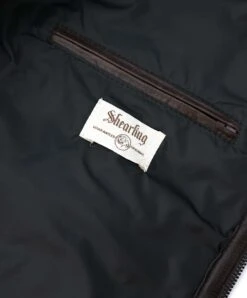 Grün Steppjacke Aus Stoff Und Braunes Schaffell -D’ARIENZO Verkäufe lederjacke fur manner grune daunenjacke braunes shaffell Andrew 8