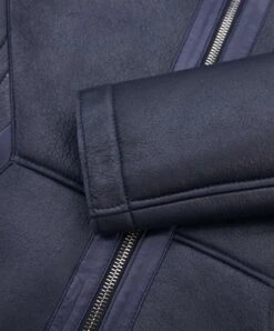 Mantel Aus Blaue Schaffell Mit Abnehmbarer Kapuze 18 Mantel Aus Blaue Schaffell Mit Abnehmbarer Kapuze -D’ARIENZO Verkäufe lederjacke fur manner mantel mutton echtes leder blaue Liam 6