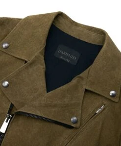 Taupe Farbe Bikerlederjacke Nubuck Antik-Effekt Mit Gürtel 14 Taupe Farbe Bikerlederjacke Nubuck Antik-Effekt Mit Gürtel -D’ARIENZO Verkäufe lederjacke herren biker antik effekt echtes leder taupe Chiodo 4