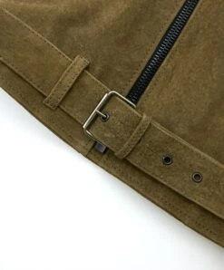 Taupe Farbe Bikerlederjacke Nubuck Antik-Effekt Mit Gürtel 17 Taupe Farbe Bikerlederjacke Nubuck Antik-Effekt Mit Gürtel -D’ARIENZO Verkäufe lederjacke herren biker antik effekt echtes leder taupe Chiodo 7