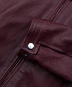 Burgunder Lederjacke Bikerjacke Vintage-Effekt -D’ARIENZO Verkäufe lederjacke herren bikerlederjacke vinatge echtes leder burgunder Ted 7