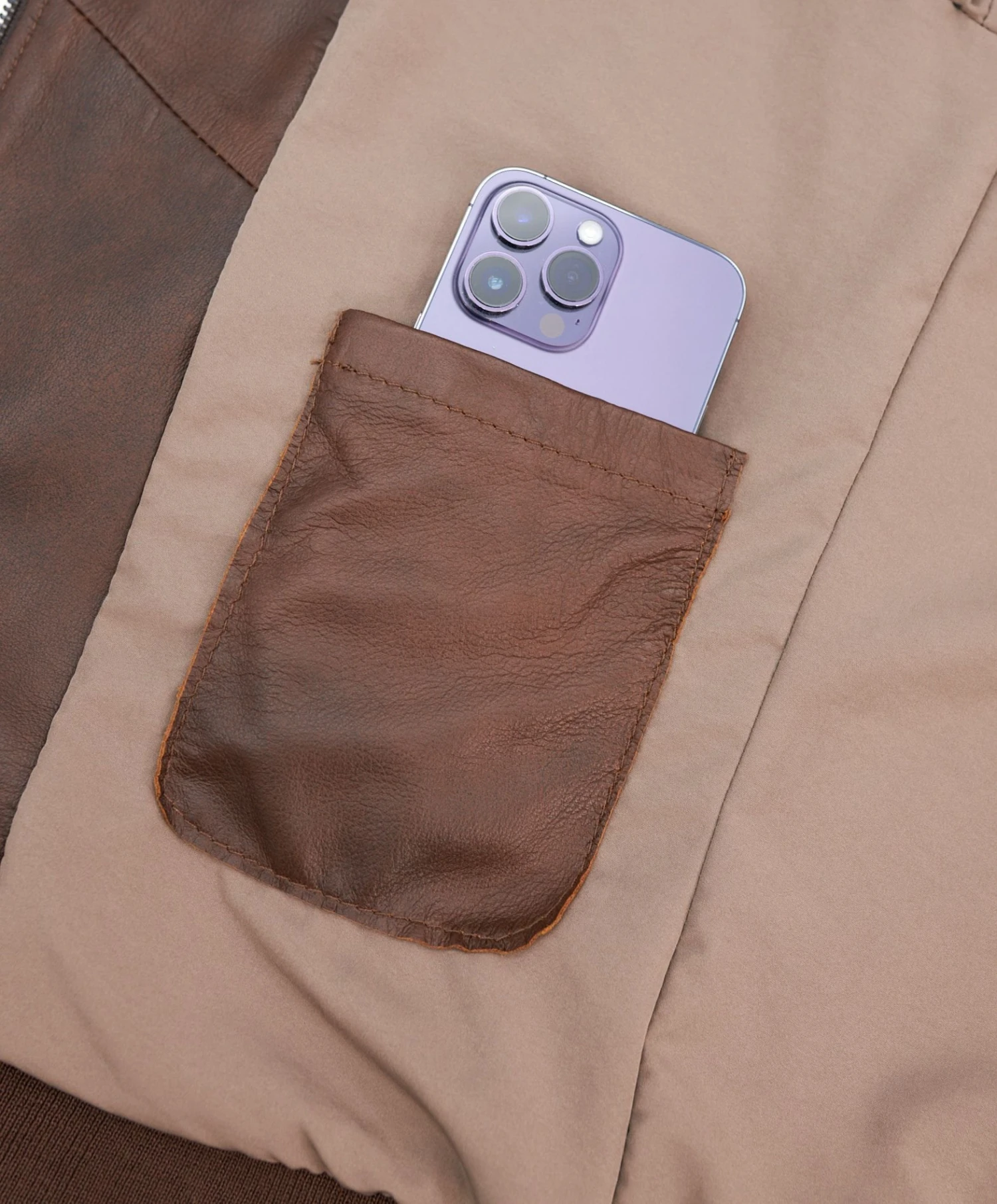 Braune Bomber Lederjacke Herren Naturleder Vintage Effekt 9 Braune Bomber Lederjacke Herren Naturleder Vintage Effekt – Bild 9